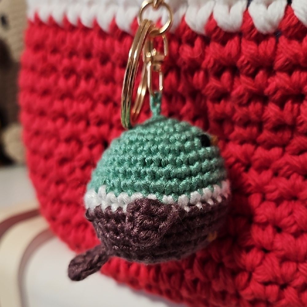 Tiny Crochet Duck Keychain - Picture 5 of 6
